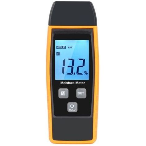 Testeur d'humidité, testeur d'humidité pour murs et bois, compteur de fuites, humidité, détecteur de teneur en eau avec écran LCD,hygrometre interieur,testeur humidité bois (1/4)