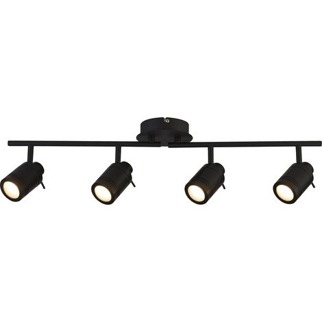 Searchlight Samson Spot da bagno a 4 luci IP44 SplitBar, nero opaco IP44 (1/5)