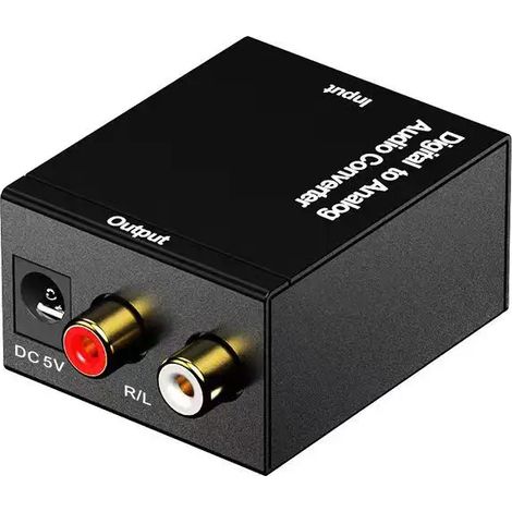 Convertidor audio digital optical a analogico RCA Negro (1/5)