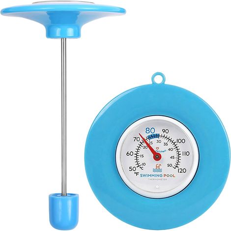 Thermomètre de piscine flottant à lecture facile – Sans pile, étanchéité IPX6, sonde en acier inoxydable 304 pour mesurer la température de l'eau des piscines, bassins, spas et baignoires. (1/5)