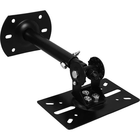 Support et Robuste Fer Noir Haut-Parleur ou en pour Mural Mur Fixation Réglable, Design Multifonctionnel Élégant Décoration Intérieure Plafond (1/5)