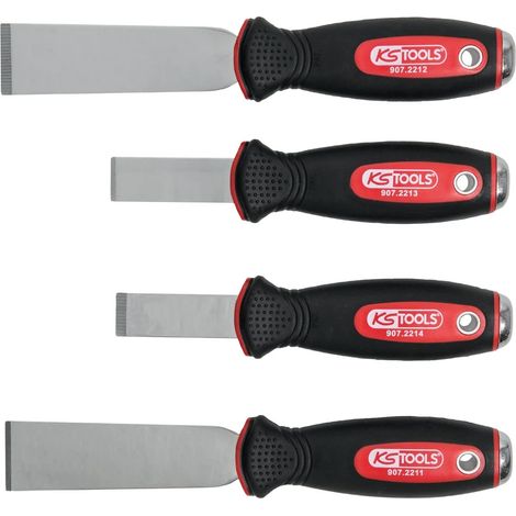 KS Tools 907.2210 Serie di raschietti a scalpello,4 pz (1/5)