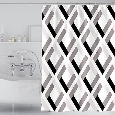 CSPARKV Extra Large Bath Curtain 300cm Fabric Shower Curtain, Anti Mould Shower Curtain for Bathroom, Washable Shower Curtains (300x200CM) (1/4)