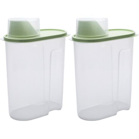 1 Boîte de conservation, bec verseur, verre doseur, plastique sans BPA, pour céréales et farine, cuisine (1/5)