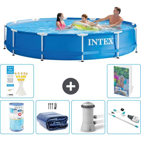 Frame Pool Rund - 366x76 cm - 7-teilig S27
