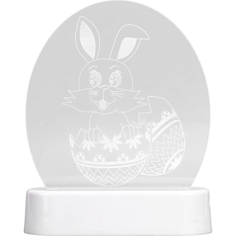 Lampe lapin 3D LED économique, lapin en ABS acrylique résistant à l'usure, veilleuse de Pâques pour enfants (1/5)