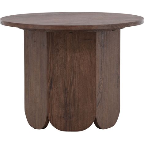 Table basse ronde en bois ø60cm - Bois foncé - Tekla (1/3)