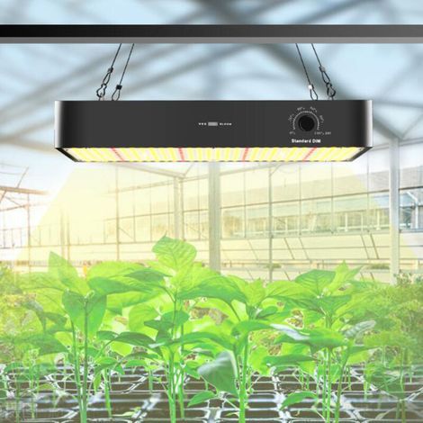 Lampe de croissance pour plantes d'intérieur, lampe de croissance LED pour plantes d'intérieur, spectre complet, gradation 0-10 V, fonction guirlande, ventilateur silencieux, mode VEG et floraison, lé (1/5)