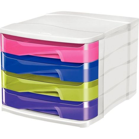 Module de classement Cep Happy 4 tiroirs translucide multicolore (1/4)