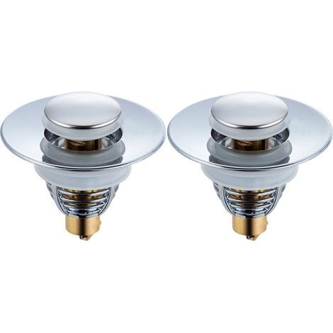 2 pack Bonde Lavabo Universel, Bouchon de Lavabo Pop-Up pour Baignoire, Cuisine, lavabo (Orifice de vidange 32-42mm) (1/5)
