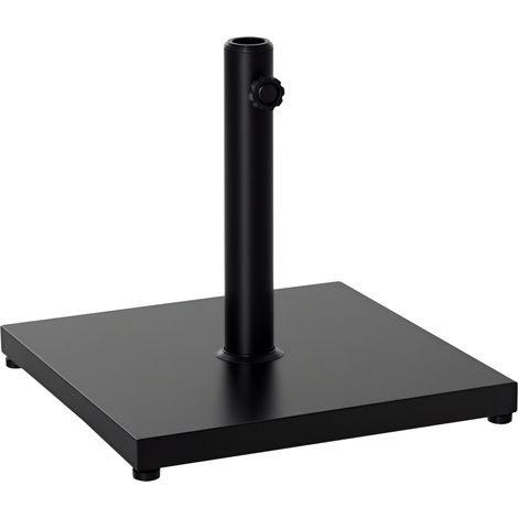 Pied de parasol de jarden, poids net 18 kg, compatible avec les mâts de Ø35 mm/Ø38 mm/Ø48 mm, pour jarden et terrasse, noir, 45 x 45 x 39 cm (1/5)