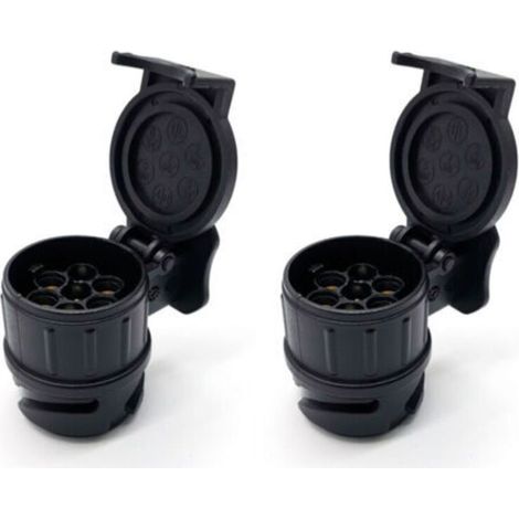 2 pack Adaptateur 13 Broches vers 7 Broches pour Remorque Prise 13 Broches pour Remorque de Voiture-Tracteur-Caravane-Porte-Vélo (1/5)