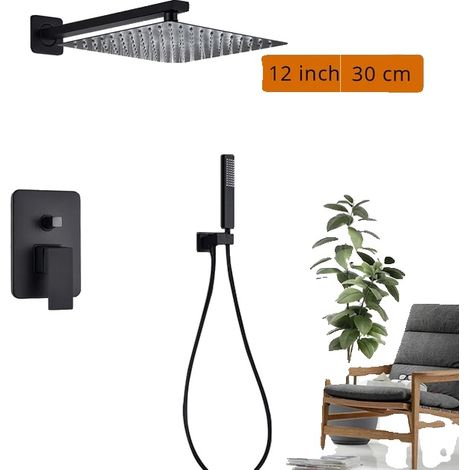 Ensemble de douche, design contemporain, expérience de pluie, 2-Chemins 12 pouces (1/2)