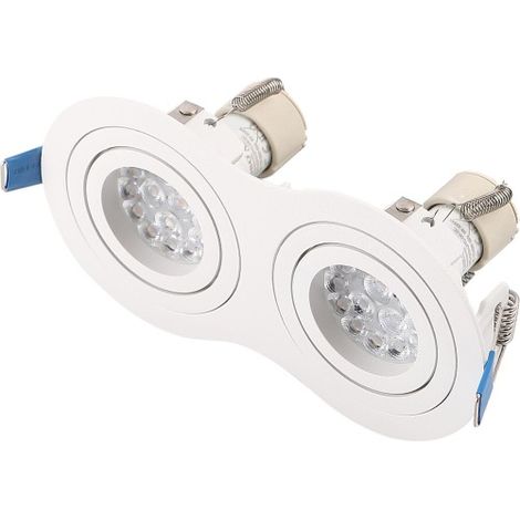 Faretto incasso ovale bianco orientabile 2xGU10 Maxlight