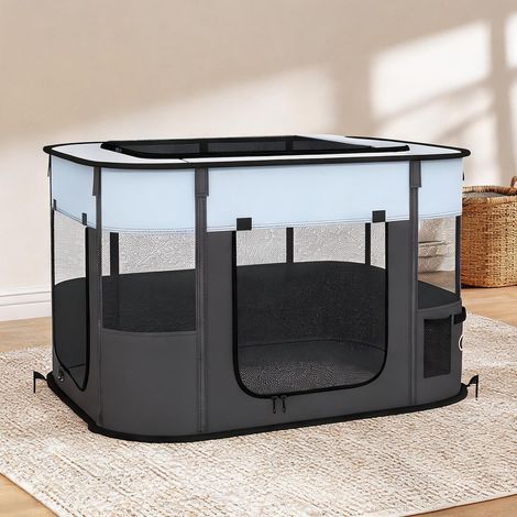 Barrière pour chien en oxford-Stoff Nylonnetz 94 x 74 x 60 cm (1/5)