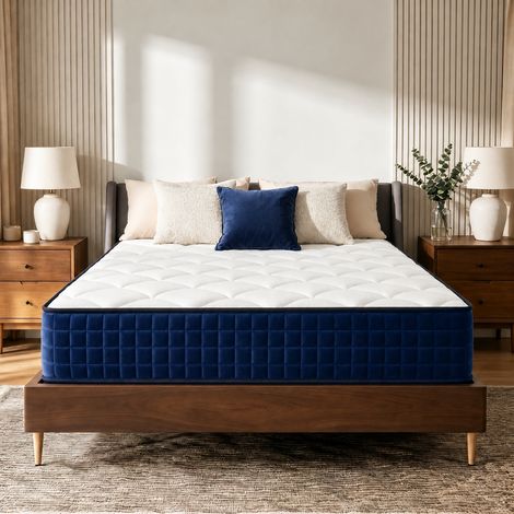 Matelas 140x190 cm Patbrela, Très épais 25 cm,Mousse Mémoire de Forme, 7 Zones de Confort, Oeko-Tex,Soutien Ferme, Respirant