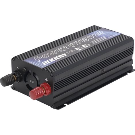 Convertisseur de puissance solaire universel pour voiture, en alliage d'aluminium, silencieux, à onde sinusoïdale modifiée, pour charge polyvalente, 2000 W (1/5)