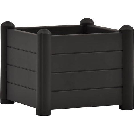 Maison Exclusive - Garten-Hochbeet PP Anthrazit 43x43x35 cm (1/5)
