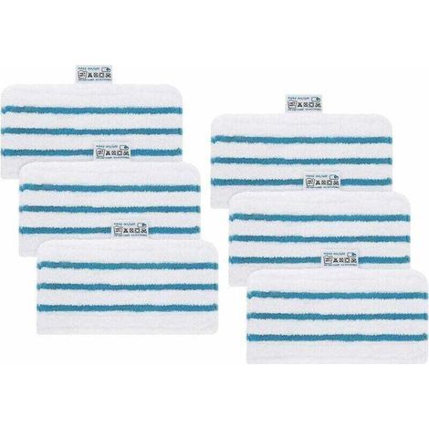 6Pack Microfibres lavables pour vadrouille à vapeur Black & Decker FSMP20, XU, FSMH1321JMD, FSM1500, FSM1600, FSM1610, FSM1620, FSM1621, FSM1630, FSMH162 - KZQ (1/4)