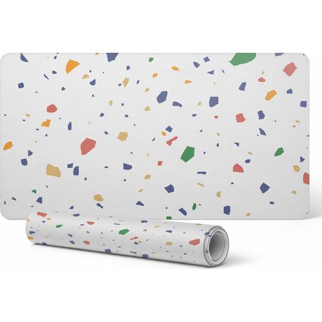Alfombrilla de escritorio para dise帽adores gr谩ficos y dise帽adores, confeti de colores, 100x50 cm.