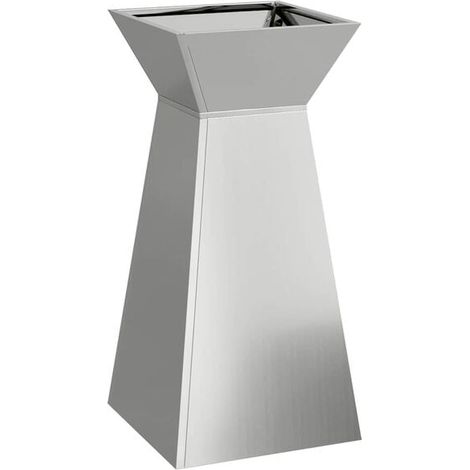Pot de fleurs cylindrique argenté, 35 x 35 x 73 cm (1/5)