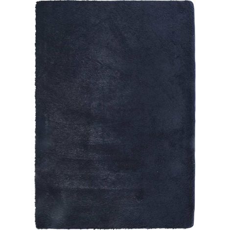 Tapis shaggy à poils longs NAVARRA bleu marine 120x170 cm (1/5)