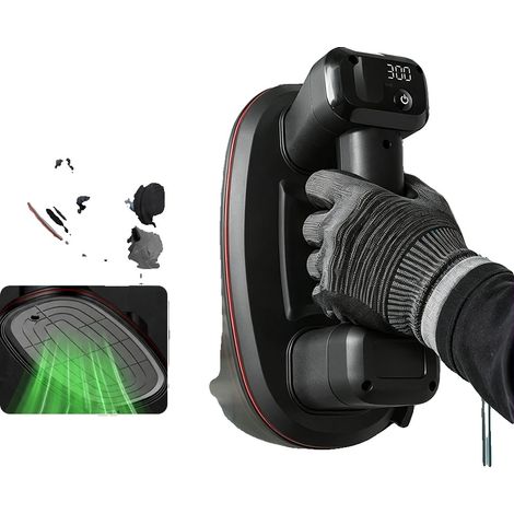 Elevador de succión eléctrico, capacidad de carga de 660 libras, manómetro digital, función de bomba automática, diseño ergonómico, 11,02 x 5,12 x 4,33 pulgadas. (1/5)
