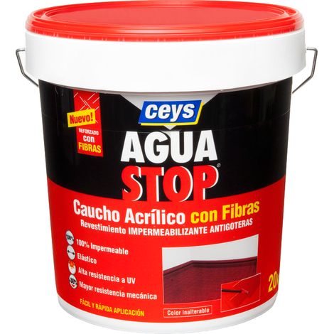 AGUASTOP CAUCHO FIBRAS ROJO 20kg 903305 CEYS