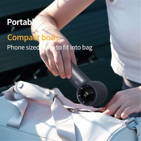 Ventilateur pliable portable à compresse froide – USB rechargeable, 3 vitesses, affichage LED, support téléphone – Maison, bureau, voyages, camping, pêche (1/3)