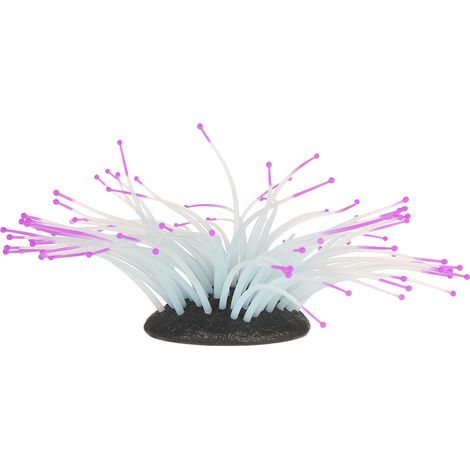 Anémona de mar artificial de silicona con efecto luminoso para la decoración del acuario. (1/5)