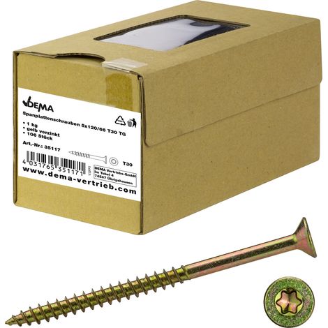 Spanplattenschrauben Holzschrauben Schrauben Senkkopf versch. Größen Ø 3 - 6 mm (1/3)