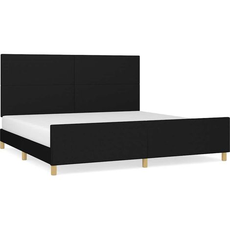 Maison Exclusive - Giroletto senza Materasso Nero 200x200 cm in Tessuto (1/5)