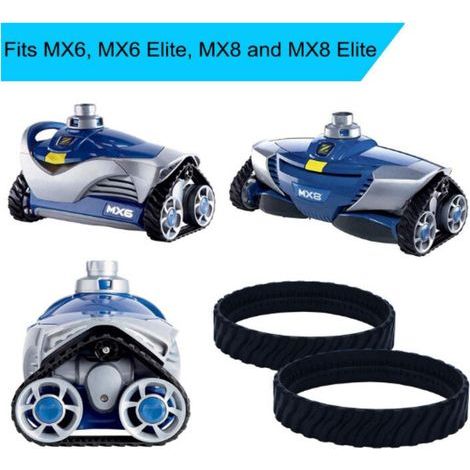 2 chenilles adaptables pour Zodiac MX6 MX8 MX9, pneus de Robot Nettoyeur Piscine Baracuda R0526100 F (1/5)