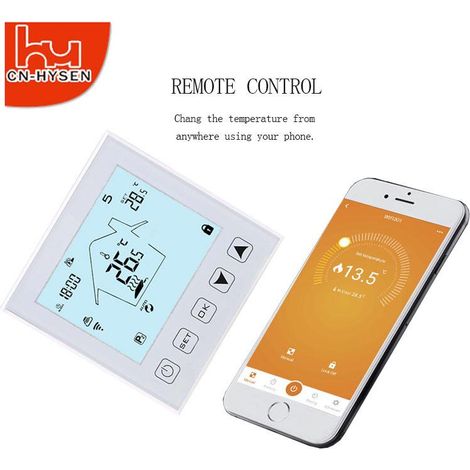 Thermostat intelligent WiFi pour chauffage au sol électrique, 16A, compatible avec Alexa et Google Home, contrôleur de thermostat programmable pour chauffage au sol avec sonde NTC. (1/2)