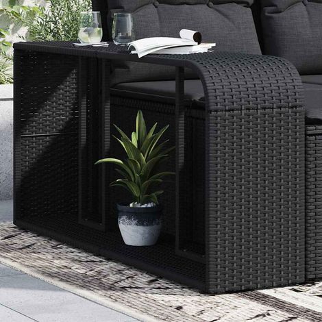 Teenpull – Lagerregale 2 Stk. Schwarz Poly Rattan (1/5)