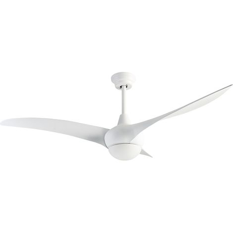 Forlight - Ventilador de Techo Helix, Ø1320mm, Motor DC Silencioso, 30W + 20W LED, LED Integrado, CCT Seleccionable, 3000K - 4000K - 5000K, 6 Velocidades, Blanco