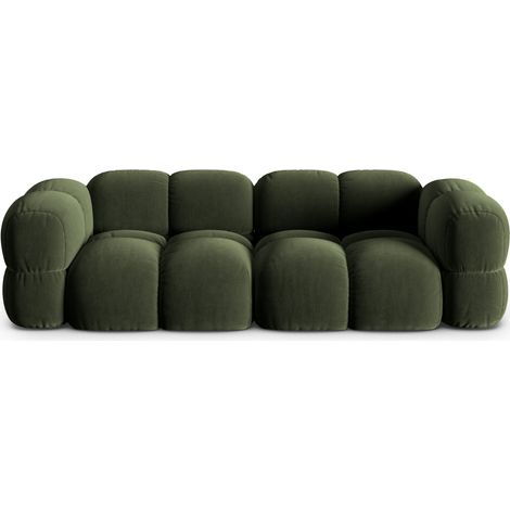 Canapé 4 places en velours vert (1/5)