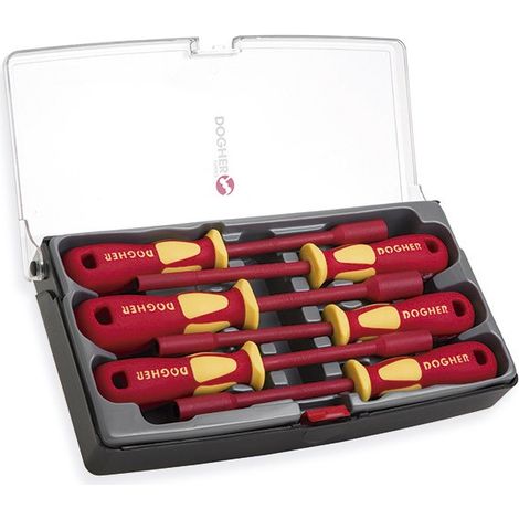 Schraubendreher-Set mit Steckschlüssel, Kunststoff, 6-teilig, VDE  DOGHER 364-001