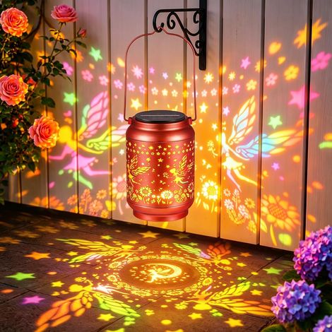 Lampes solaires d'extérieur à suspendre avec des fleurs de soleil (1/5)