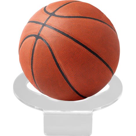 Lot de 2 supports muraux transparents pour ballons de sport (volley-ball, rugby, basket-ball, football, football américain). (1/5)