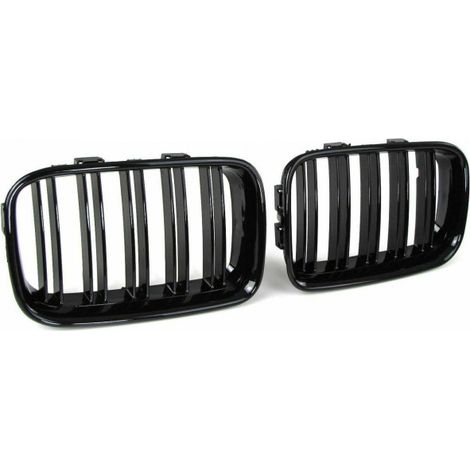 Doppelte Nierengitter für BMW E36 (vor dem Facelift), schwarz, hochglänzend lackiert
