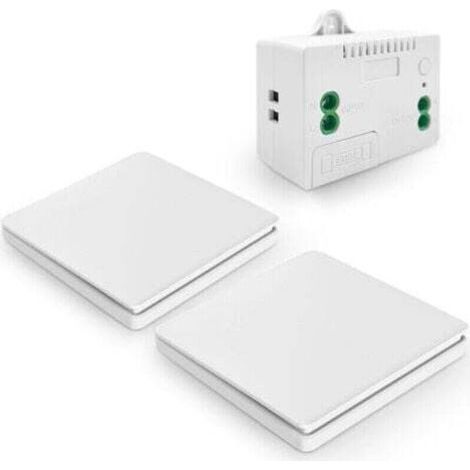 Interruptor inalámbrico autoalimentado, sin pilas, mando a distancia inalámbrico para luces y aparatos eléctricos, impermeable y seguro, instalable directamente en un baño (1/4)
