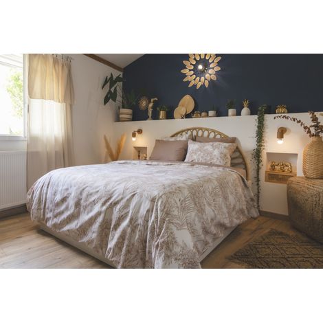Housse de couette "Nora/Tamara/Java" toutes dimensions Réversible 100% Coton / 57 Fils/cm² l'Effet Papillon - Java - Housse de couette 140 x 200 cm