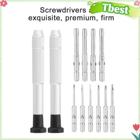Tbest Jeu de tournevis pour lunettes Kit d'outils Professionnels Lunettes Lunettes Montre Téléphone Tournevis de lunettes outils (1/5)