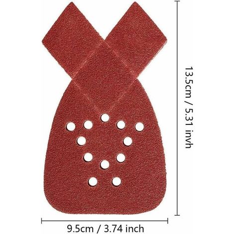 40 feuilles abrasives pour souris pour ponceuse Black and Decker Detail Palm Sander Tous les grades 40 Mixed Grit Pack 40 60 80 120 Grits 12 Holes (1/4)