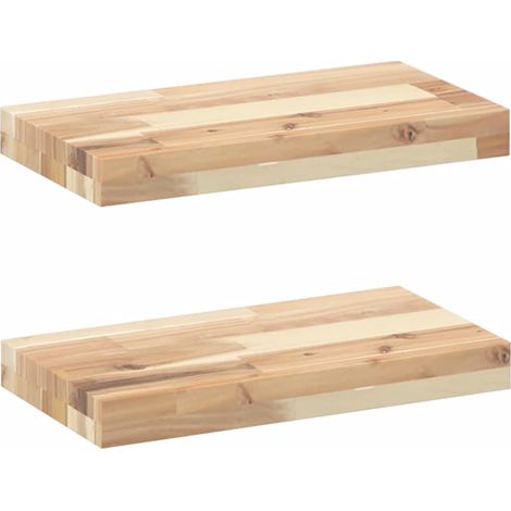 Maison Exclusive - Schweberegale 2 Stk. 60x20x4 cm Massivholz Aka