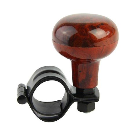 Pomello per volante in due pezzi, pomello universale per volante, effetto legno (1/5)
