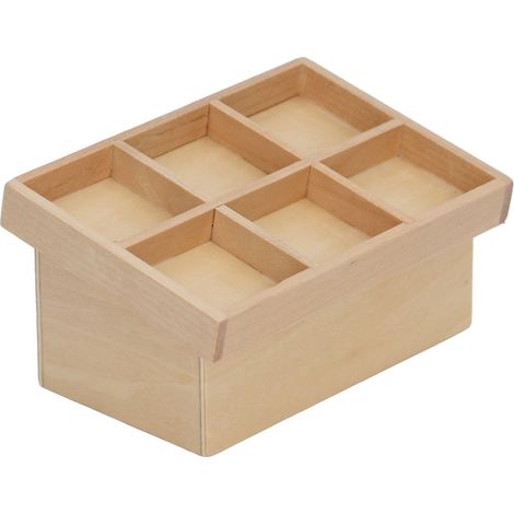 Puppenhaus-Gemüse- und Obstständer, exquisites Mini-Gemüse- und Obstregal-Modell für Puppenhäuser im Maßstab 1:12, Naturholzfarbe (1/5)