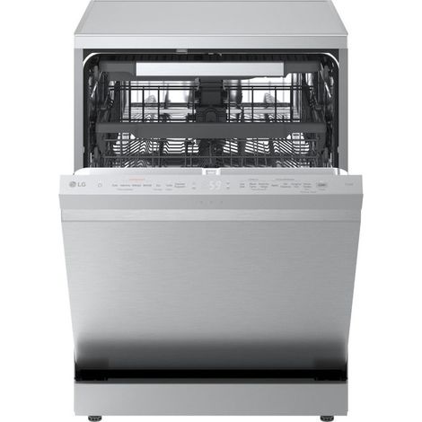 LG DF375HVS Lavastoviglie libera installazione, Classe A, 14 Coperti, Vapore, WI-FI, Grigia