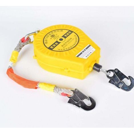 Dispositif antichute rétractable 10m Câble métallique anti-rotation Charge max 150kg Vitesse de verrouillage 1m/s (1/4)